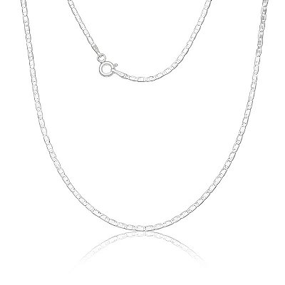Corrente Prata Piastrine 1,8mm 45cm