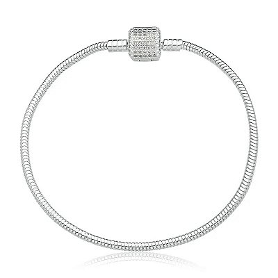 Pulseira Para Berloques Cravejado com Zircônias