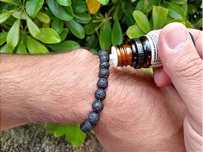Pulseira de Pedra Vulcânica
