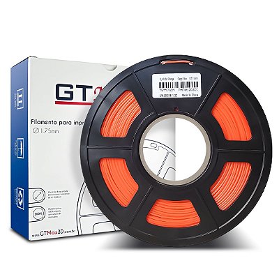 Filamento PLA Color Change 1.75mm GTMax3D - Laranja 1kg