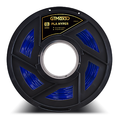 Filamento PLA Hyper Azul Translúcido 1,75mm GTMax3D - 1 kg