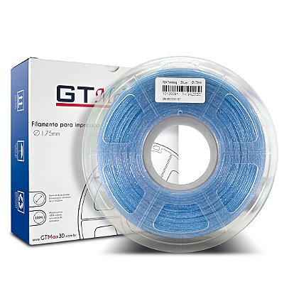 Filamento PLA 1.75mm GTMax3D - Azul Cintilante 1kg