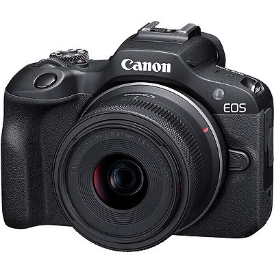 Câmera Canon EOS R100 Mirrorless Kit com Lente Canon RF-S 18-45mm f/4.5-6.3 IS STM