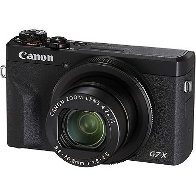 Câmera Canon PowerShot G7 X Mark III Filmes 4K e entrada de microfone de 3,5 mm