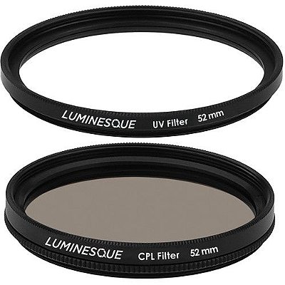 Kit de Filtros LUMINESQUE 52mm proteção UV Slim PRO + Polarizador Circular