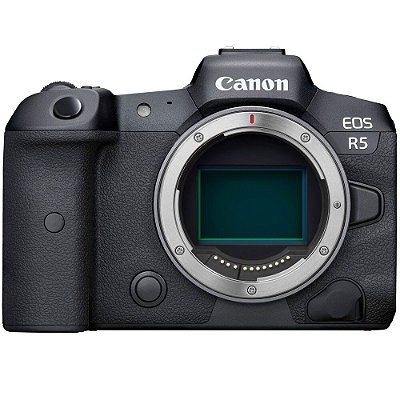 Câmera Canon EOS R5 Mirrorless Corpo com Adaptador Control Ring Mount EF-EOS R​