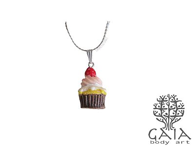 Colar Choker Aço Cupcake