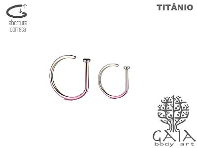 Argola Titânio D-Ring Furta Cor