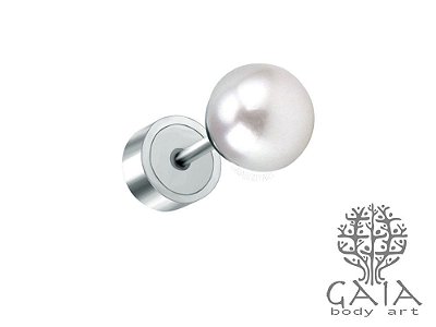 Micro Barbell Fecho Rosca Pearl