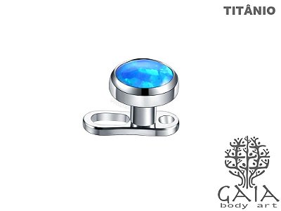 Microdermal Titânio Opala Azul Royal