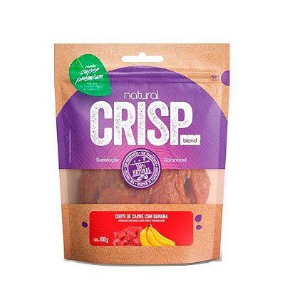 Petisco para Cães Natural Crisp Chips de Carne com Banana 100g