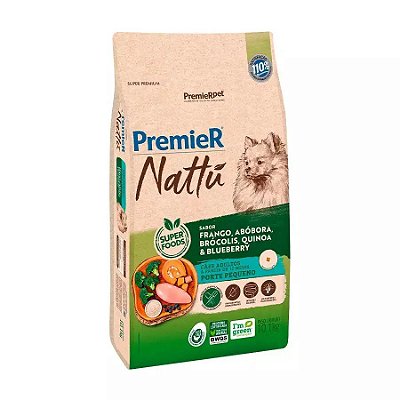 Ração para Cães Premier Nattu Adulto Raças Pequenas Frango, Abóbora 10,1kg