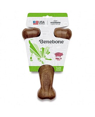 Brinquedo para Cães Benebone Wishbone Bacon M