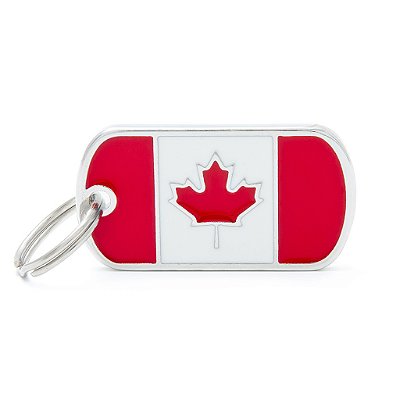 My Family Plaquinha de Identificação Bandeira Canadá