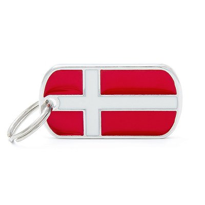 My Family Plaquinha de Identificação Bandeira Dinamarca