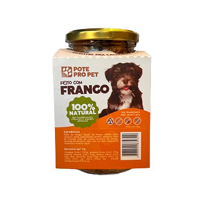 Alimento Natural Úmido para Cães Pote Pro Pet Frango