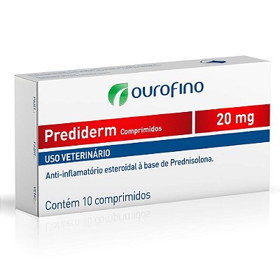 Anti-Inflamatório para Cães Prediderm 20mg - 10 comprimidos