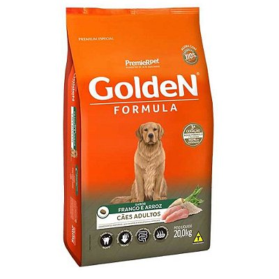 Ração para Cães Adultos Golden Formula Frango e Arroz