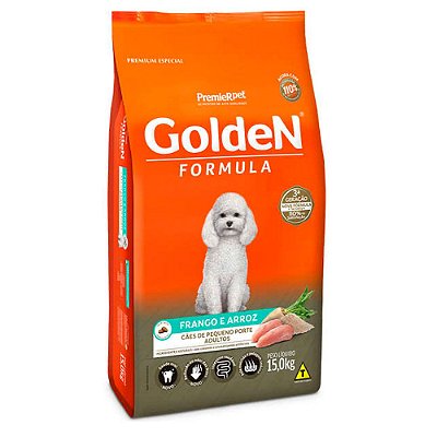 Ração para Cães Adultos Golden Formula Raças Pequenas Frango e Arroz