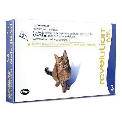 Revolution para Gatos 2,6 a 7,5kg - 3 Unidades