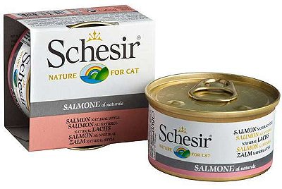 Alimento Natural Schesir para Gatos Lata Salmão 85g