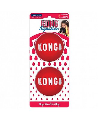 Brinquedo para Cães Kong Signature Balls Large 2 unidades (SKB1)
