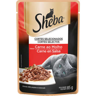 Ração Úmida para Gatos Sheba Adulto Carne 85g