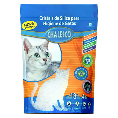 Granulado Sanitário para Gatos Chalesco Areia Sílica 1,8kg