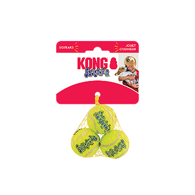 Brinquedo para Cães Kong Squeakair Tennis Balls X-Small (AST5) 3 Unidades