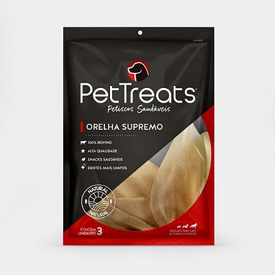 Petisco para Cães Pet Treats Orelha Supremo 3 unidades