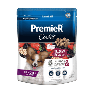 Biscoito para Cães Filhotes Premier Cookie Frutas Vermelhas e Aveia 250g