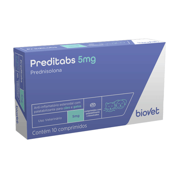 Anti-Inflamatório para Cães e Gatos Preditabs 5mg - 10 comprimidos