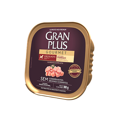Ração Úmida para Cães Gran Plus Gourmet Patê Cães Filhotes Frango 300g