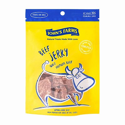 Petisco para Cães John's Farms Filezinho de Carne Bovina Desidratado 80g