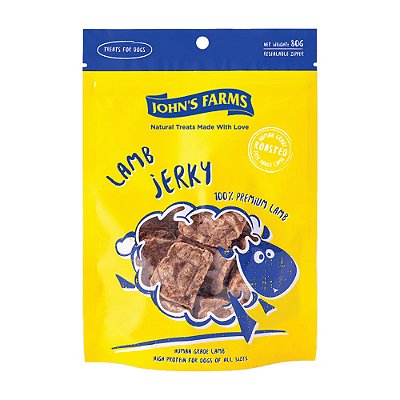 Petisco para Cães John's Farms Filezinho de Cordeiro Desidratado 80g