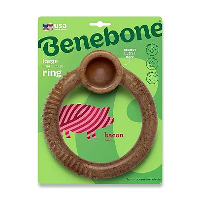Brinquedo para Cães Benebone Ring Bacon