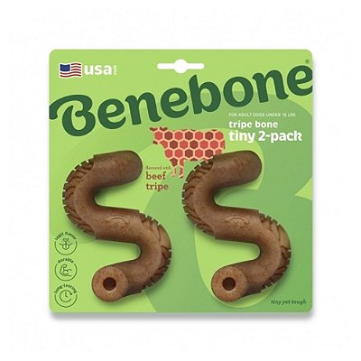 Brinquedo para Cães Benebone Tripe Bone Tiny 2-pack Beef