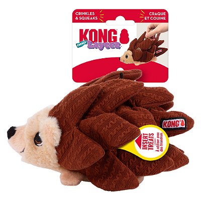 Brinquedo para Cães Kong Layerz Forage Hedgehog Medium (RGF26)