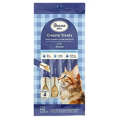 Petisco Úmido para Gatos Buona Petix Atum 56g