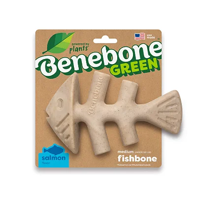 Brinquedo para Cães Benebone Green Fishbone Medium
