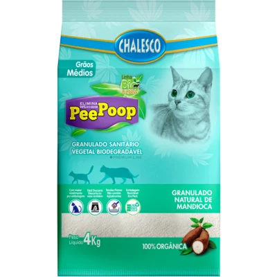 Granulado Sanitário Chalesco Peepoop Mandioca Médio 4kg