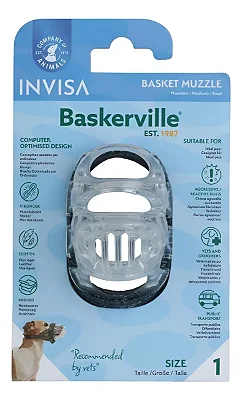 Focinheira para Cães Baskerville Invisa Tamanho 1 - PP