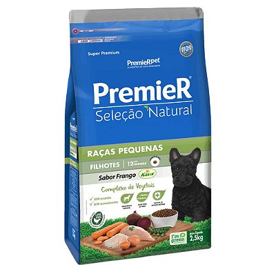 Ração Premier Seleção Natural Raças Pequenas para Cães Filhotes - Frango