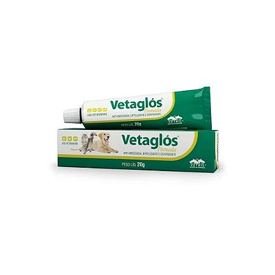 Pomada Cicatrizante Vetnil Vetaglós Para Animais 20g