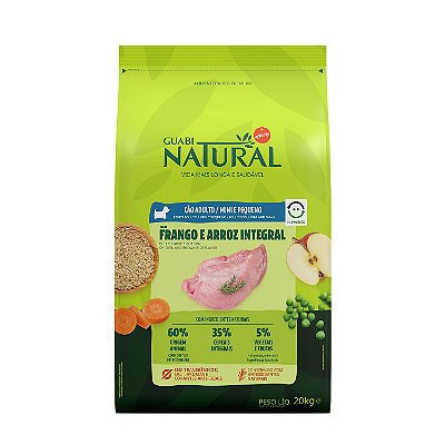 Ração para Cães Guabi Natural Adultos Mini e Pequenos Frango