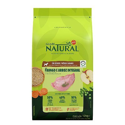 Ração para Cães Guabi Natural Senior Médio e Grande Frango 12kg