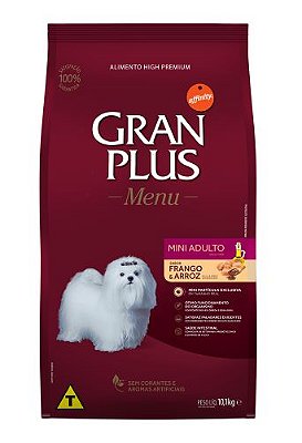 Ração para Cães Gran Plus Cães Adultos Raças Pequenas Frango e Arroz