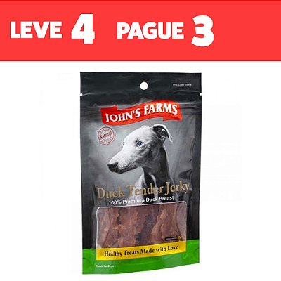 Petisco para Cães John's Farms Filé de Peito de Pato 100g