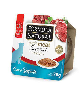 Ração Úmida para Gatos Fórmula Natural Fresh Meat Gourmet Gatos Carne Desfiada 70g