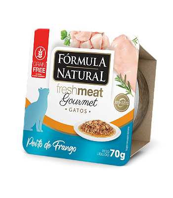 Ração Úmida para Gatos Fórmula Natural Fresh Meat Gourmet Gatos Peito de Frango 70g